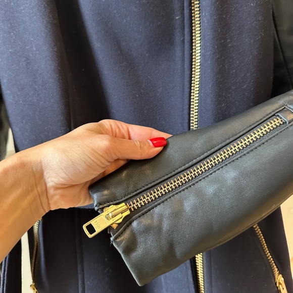 Mackage Dale belted Navy wool trench - Picture 6 of 10